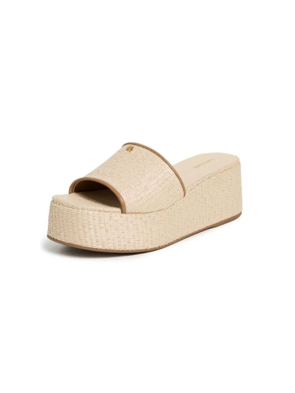 NWB Larroude Alex Platform Mules Sandals Raffia Natural Size 5.5 $315 [jb] - Picture 4 of 16